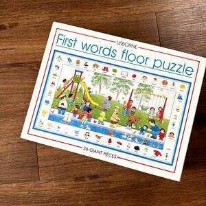 Vintage 1995 Usborne First Words 36 Giant Piece Floor Puzzle
